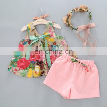 ZY-0101 Beautiful Flower Baby Girl Fashion Clothing Sets