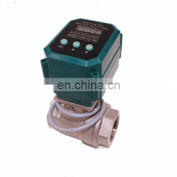 CTF-001 4-20ma electric water valve flow control modulating type DC12v DC24v 1-1/4'' DN32 stainless steel with feedback signal