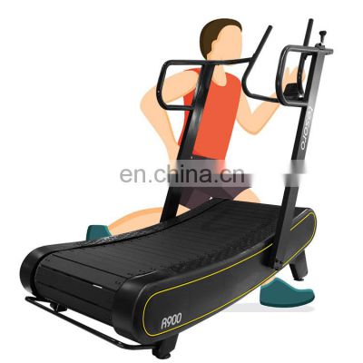 Curved treadmill & air runner eco-friendly exercise equipment Manual Mechanical self-powered commercial running machine
