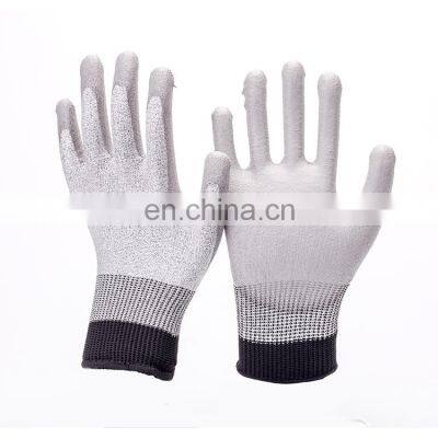 Scratch Resistant Protective Safety Glove Level 5 PU Coated Cut Resistant Working Gloves Fibreglass Handling Gloves Construction