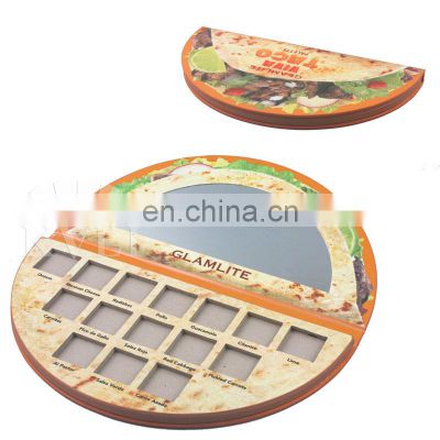 Cardboard Eyeshadows Palette Packaging Box With Mirror Make Up Shadow Cosmetics Empty Packaging Custom