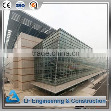 Antirust paint large span steel structure hall for exhibition building
