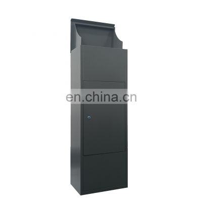 Smart wall mounted large parcel drop box with combination lock