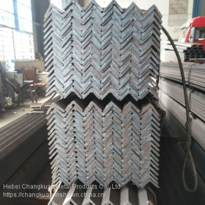 Selling spot galvanized equal angle steel 50 * 50 * 5 with complete specifications Q235B processing, punching, cutting, welding, and galvanizing