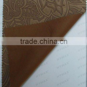 polyester embossed suede fabric/ suede embossed and brushed fabric