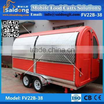Top Quality mobile street fast food cart for sale/towable mobile fast food van for sale
