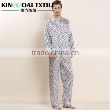 Men's Long Lightweight 100% Silk Pajama Set