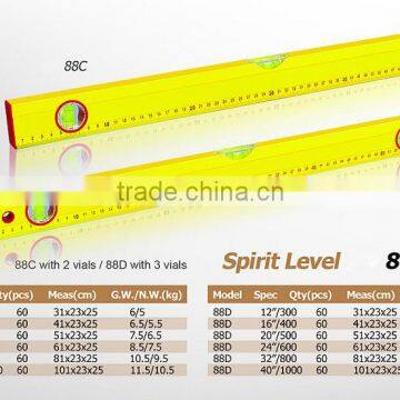 Aluminum alloy magnetic spirit levels