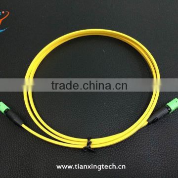 MPO SM / OM3 flat fiber optic patch cord/ optical fiber jumper