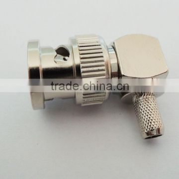 RF coaxial connector BNC male right angle 90 degree for RG58 cable