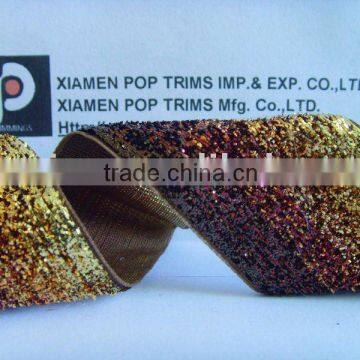 colourful metallic velvet Trim