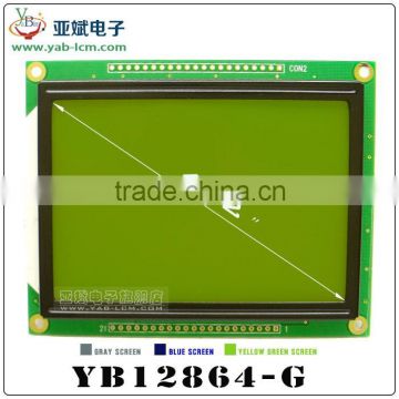 128X64 5V Yellow/Green Blue Dots Graphic Matrix 12864 LCD Module Display