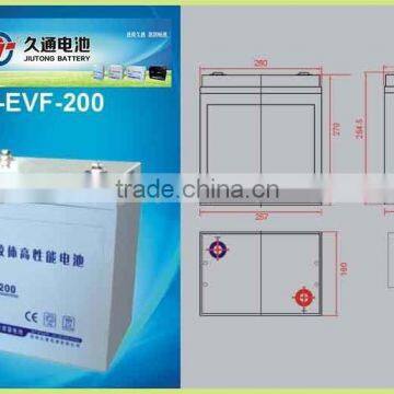high performance 3-EVF-200 battery 6V200Ah for electric vehicle