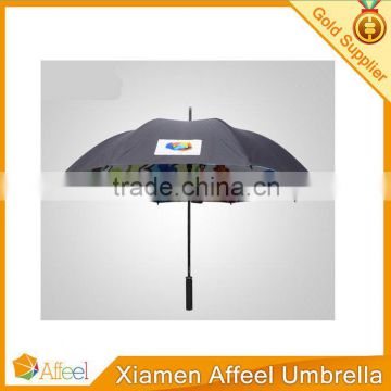 Double design fiberglass straight golf umbrella