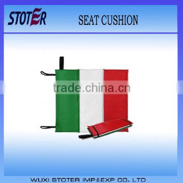 Cheapest Italy flag printing EPE foam folding foldable seat cushion , Green white red printing foldable seat cushion