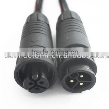 IP67 led wire connector 3 pin waterproof cable connector