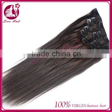 Alibaba supplier cheap 100% human hair clip in hair extension unprocessed peruvian clip in hair extensions