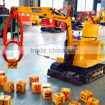 2015 hottest kids playground game mini electric excavator for sale