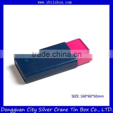 Decorative mint tin box with slide lid