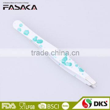 SSG169A -2015 New design stainless steel 430 eyebrow tweezers with printing color