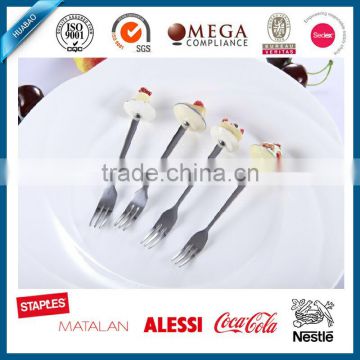 2016Christmas gifts/polyresin gift set/cutlery for gift, long handle dinner fork
