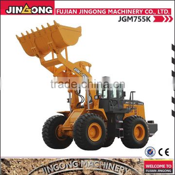 Chinese supplier 5ton Wheel Loader JGM755K engineering construction machinery