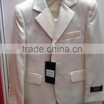 Baby boys 3 piece suit men white coat blazer jacket