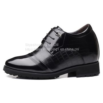 Height increasing 10 cm elevator dress shoes genuine leather for men wedding