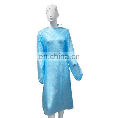 Reasonable design elastic machine isolation hazmat protection gowns with thumb hole  flexible material