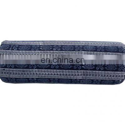 Hand block printed private label option washable outer cover Yoga Bolster wholesale supplier