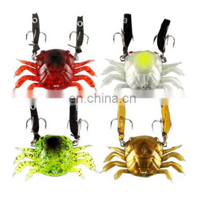 Lead covered soft crab 4.5cm6.5cm four color soft bait sea crab fishing lure