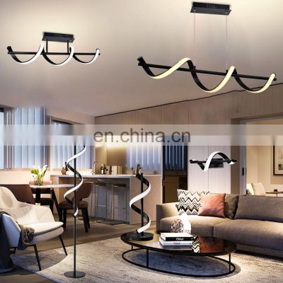 HUAYI Hot Selling Modern Design Home Lighting Aluminum Light Indoor Bedroom Led Decoration Floor Lamp