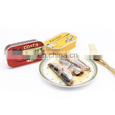 Seafood Canned Fish Canned Sardine In Vegetable Oil In Olive Oil