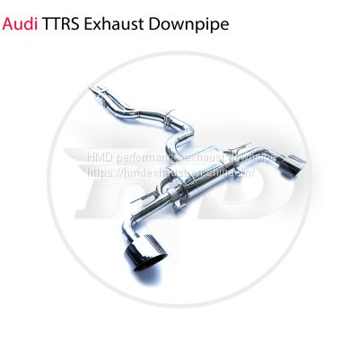 Stainless Steel Exhaust Pipe Manifold Downpipe is Suitable for Audi TTRS Auto Modification Electronic Valve whatsapp008618023549615