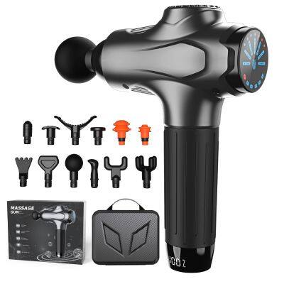 Y12 Amazon new fascia gun deep muscle massager vibrator fitness equipment massage gun
