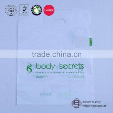 Cornstarch Biodegradable Patch Handle Bags With Clients Printing