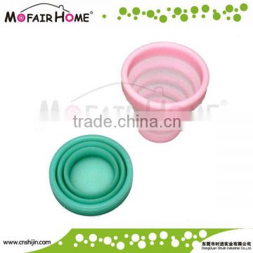 Food grade round mini silicone collapsible cups