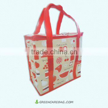 Full Color Printed Designed Non woven wholesale insulated cooler bags
