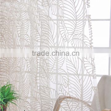 2015 New classic luxury burn out sheer curtain designs