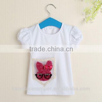 Lovely rabbit t-shirt baby toddler organic clothing baby shirt organic cotton t-shirt baby shirt