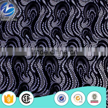 heavy black cord lace fabric