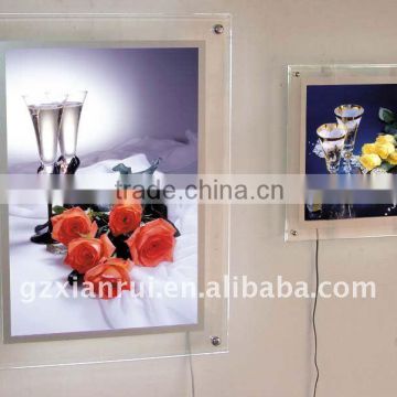 Acrylic led crystal light box/photo box for promo