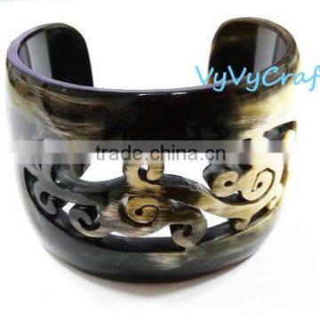 Buffalo horn jewelry, horn bangle, horn bracelet, horn cuff bracelet, VVB-224
