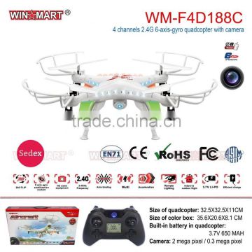 For sale 2.4G 4ch 6axis gyro drone with hd camera rc aircraft