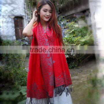 custom new lady female thick cotton scarf for women