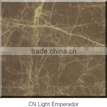 Chinese polished Light Emperador beige marble