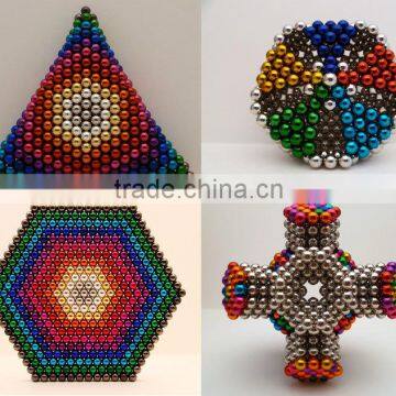 216pcs 5mm Colorful magnet sphere magnetic toy for kids