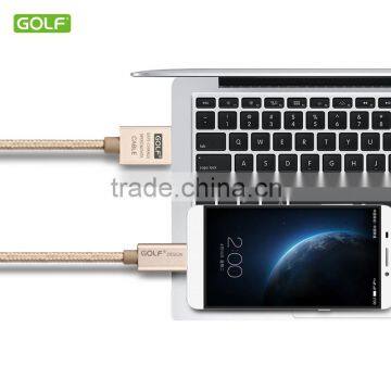 GOLF newest fast charging multi-purpose usb cable type c 3.0 metal braided cable