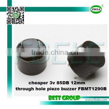 cheaper 3v 85DB 12mm through hole piezo buzzer FBMT1290B
