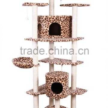 2016 new design leopard high cat tree cat house